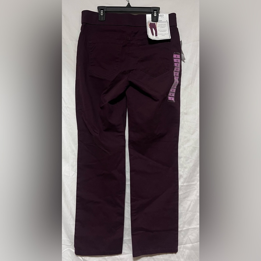 NWT Nine West Mid Rise Heidi Pull On Pant Casual Work Wear Office Straight Leg - Picture 7 of 14